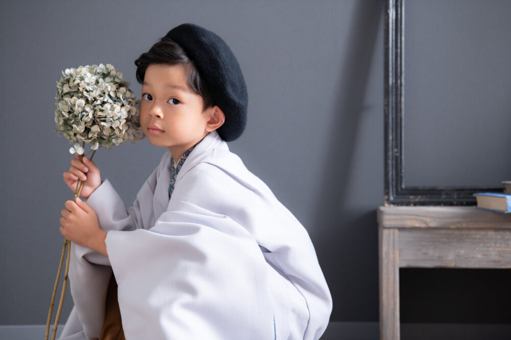 着物姿の七五三の姉妹