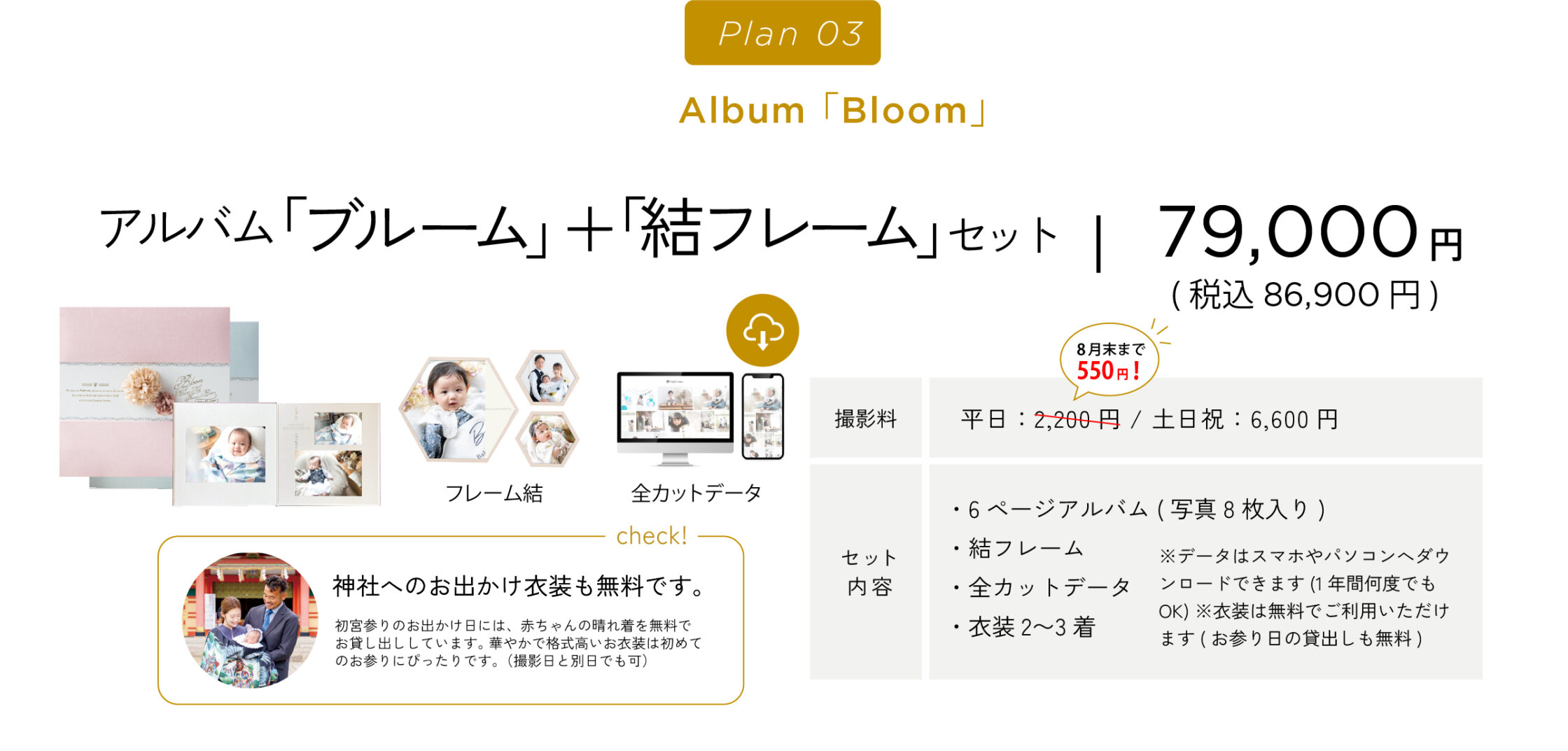 浜松 お宮参り 撮影 プラン アルバム 料金