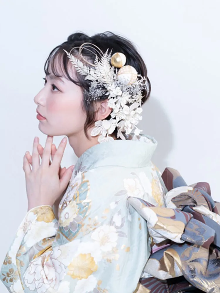 成人式 振袖 ショート ボブ ヘアアレンジ 別カット