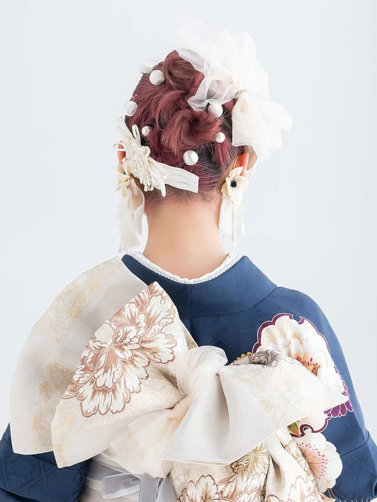 成人式 振袖 ショート ボブ ヘアアレンジ 別カット