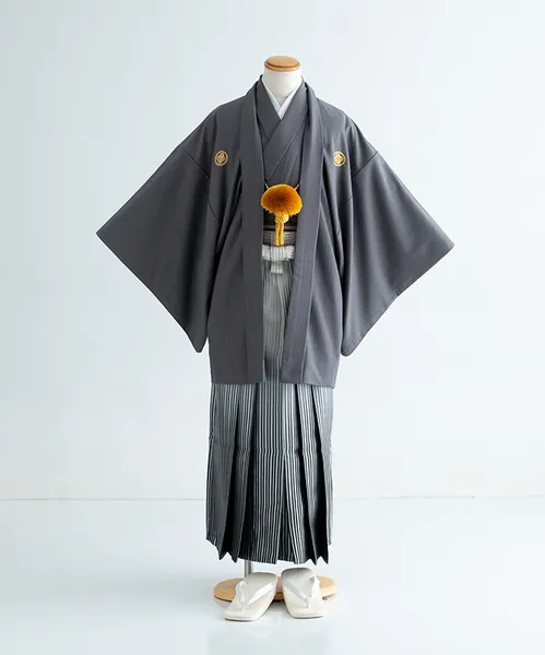 グレー金の羽織袴
